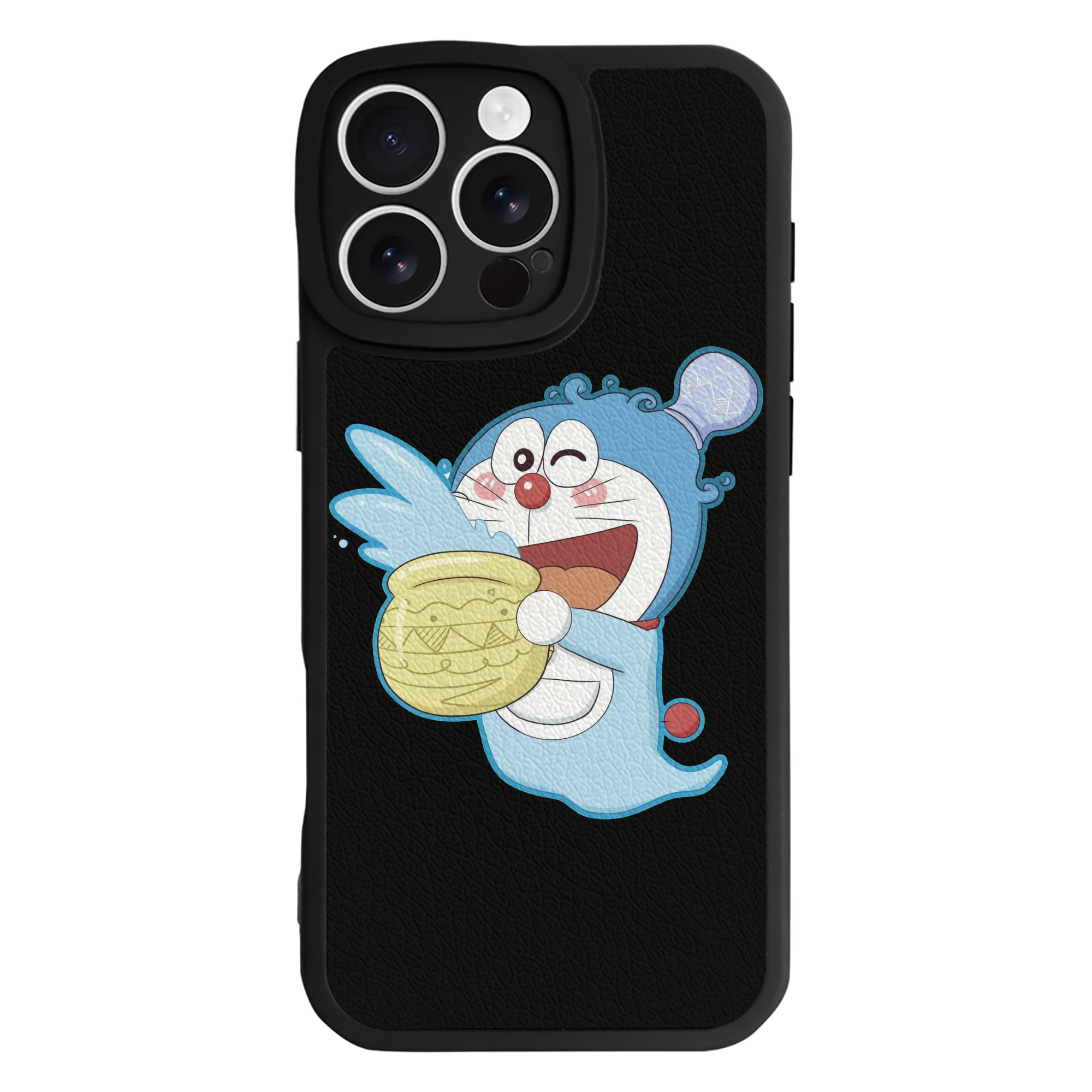 （画像用） ドラえもん Doraemon 【iPhone 16シリーズ対応】シリコンスマホケース（レザー調） 材質：シリコン